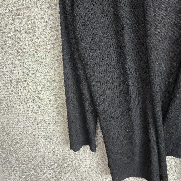 Chicos Cardigan Womens 1 US Medium Black Open Knit Polyester Rayon Casual Ladies - Picture 3 of 7